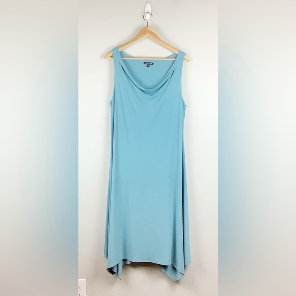 Eileen Fisher Blue Asymmetrical
Organic Cotton Dress Size Medium